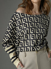 Camisetas holgadas con mangas murciélago, estampado, de un solo hombro y con abertura en la costura